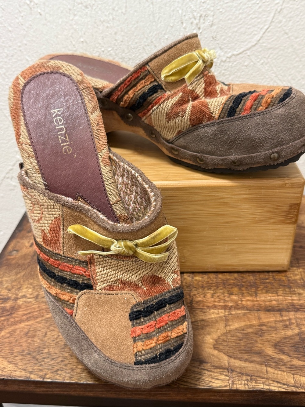 Kenzie Women's Brown Multi-Color Slip-On Clog